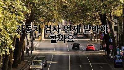 자동차 검사, 언제 받아야 할까요?